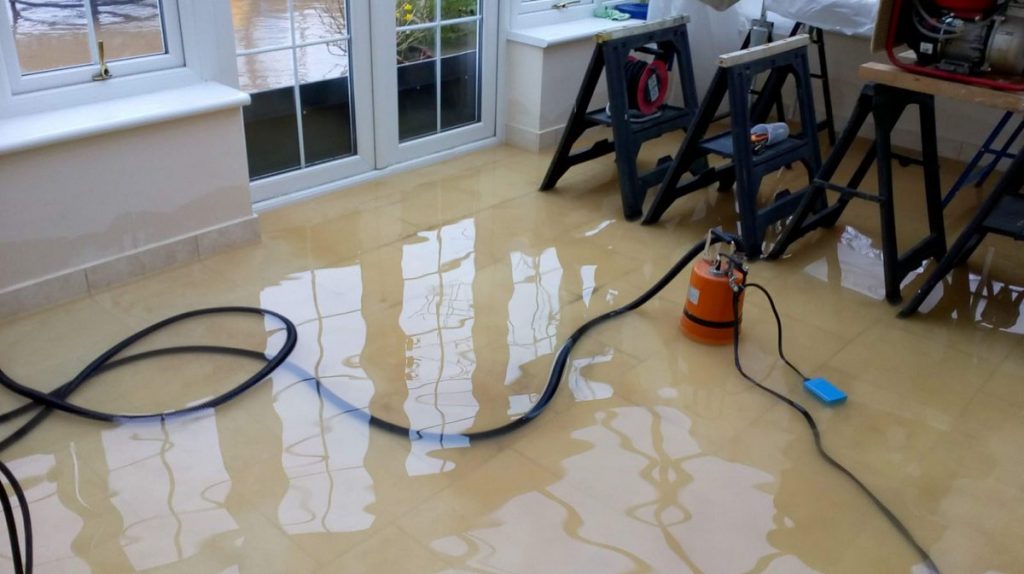 flooded house